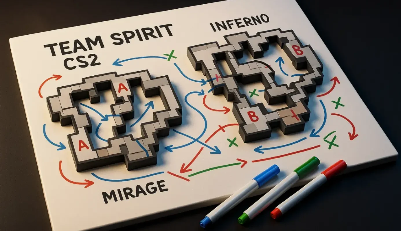 Тактики Team Spirit в CS2: разбор карт Mirage и Inferno