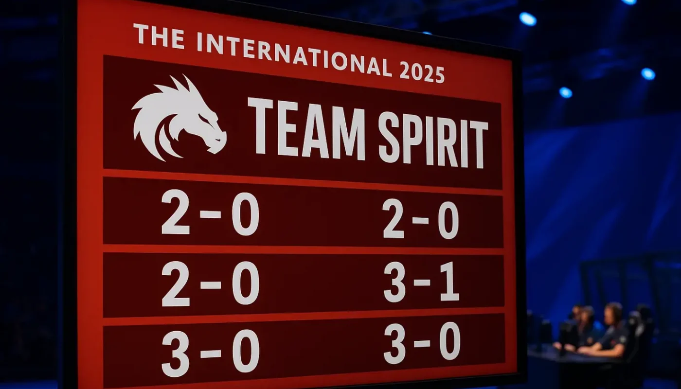 Результаты Team Spirit на The International 2025